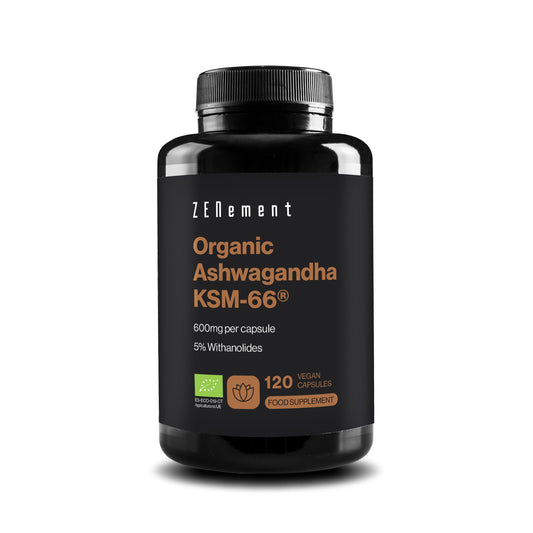 Ashwagandha Ecológica KSM-66 600mg 120 cápsulas Zenement