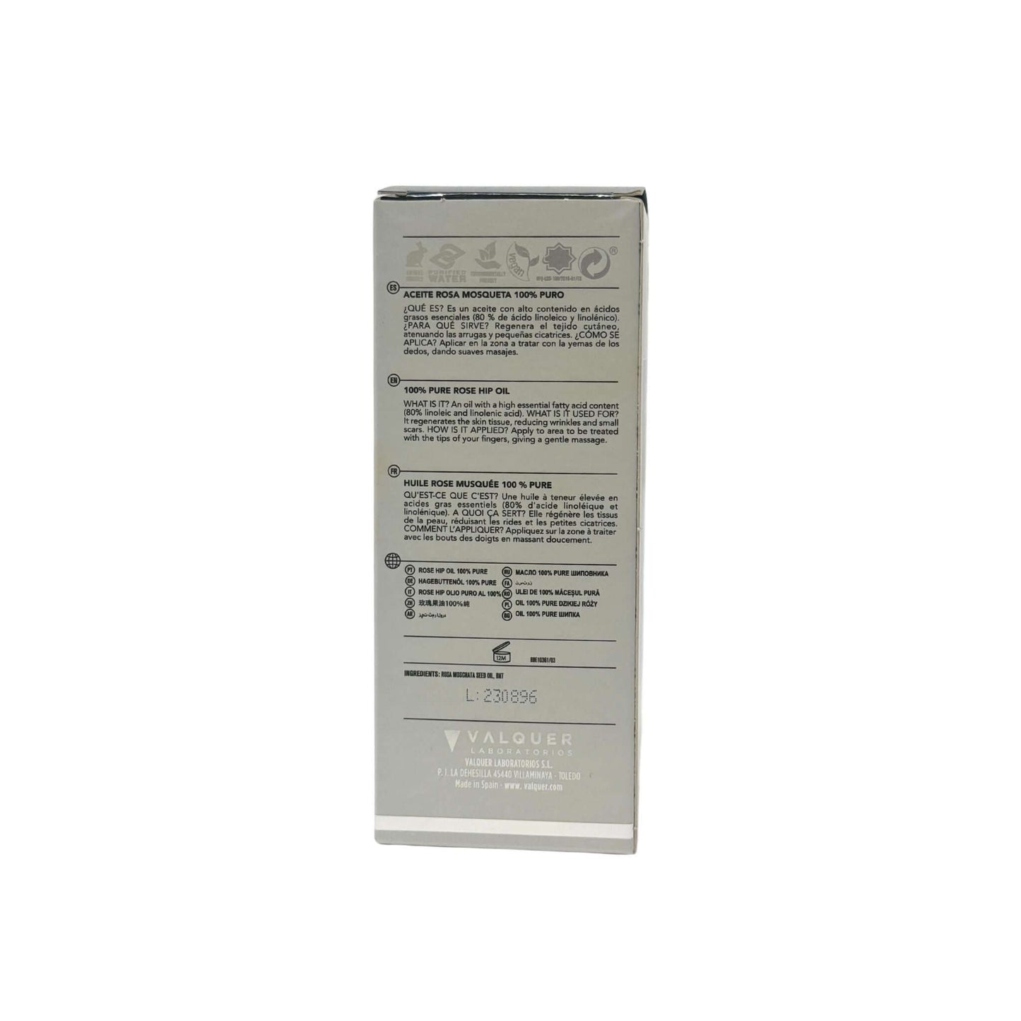 Sérum aceite rosa mosqueta 100% puro - 30 ml - Montber Professional Brand