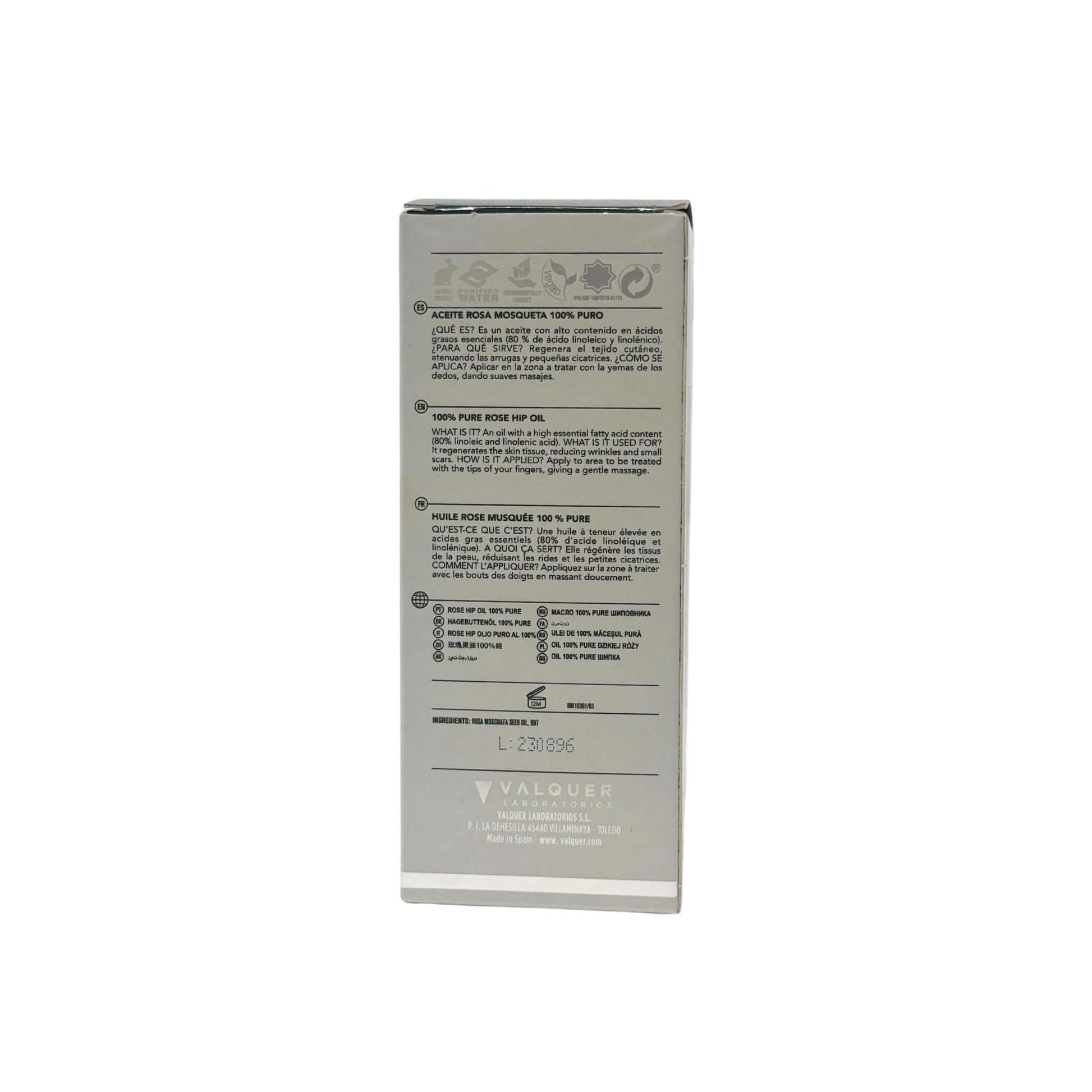 Sérum aceite rosa mosqueta 100% puro - 30 ml - Montber Professional Brand