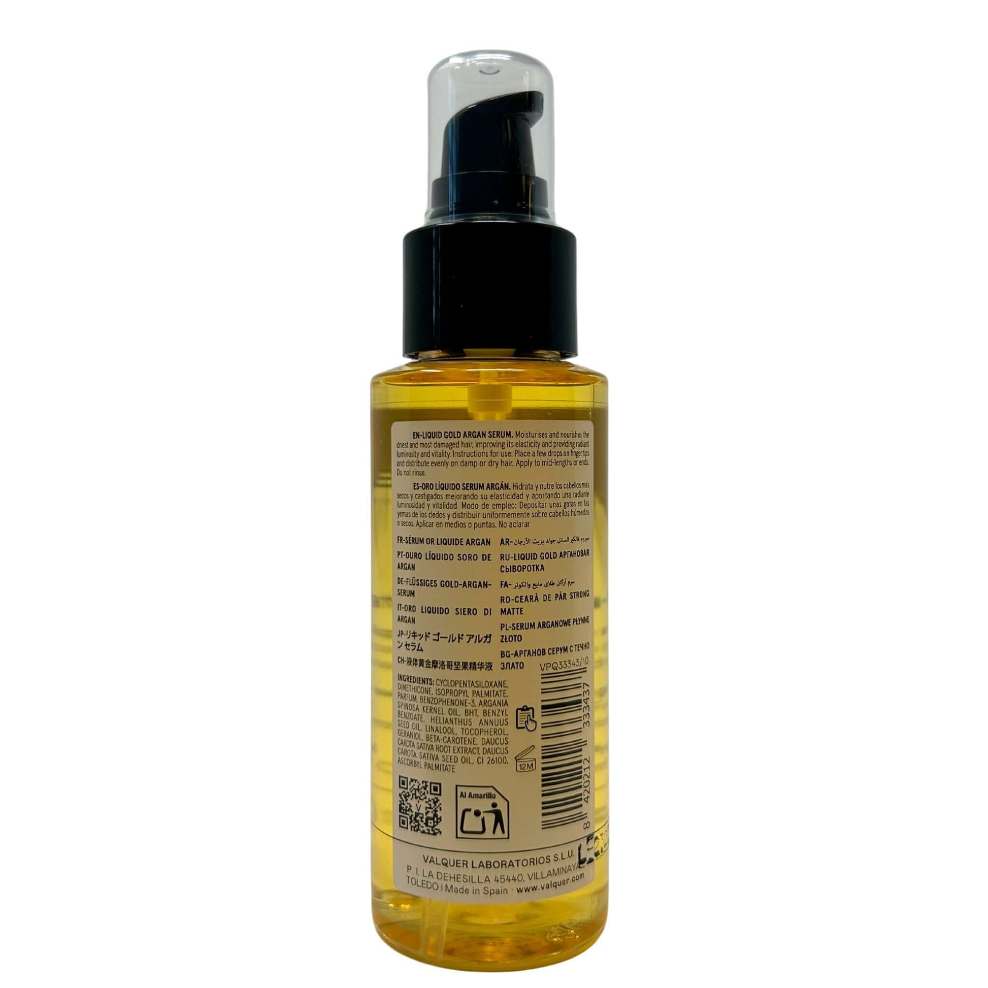 Sérum con Aceite de Argán y Oro Líquido - 100 ml - Montber Professional Brand