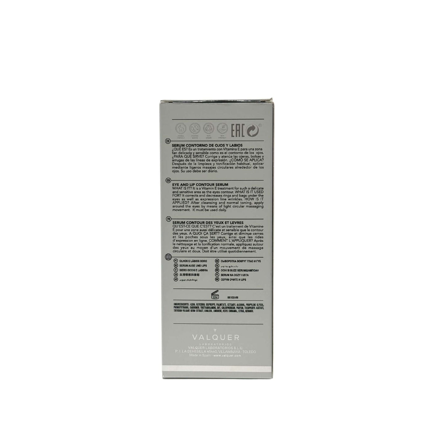 Sérum Contorno de Ojos y Labios – Acción Antiarrugas y Antioxidante - 30 ml - Montber Professional Brand