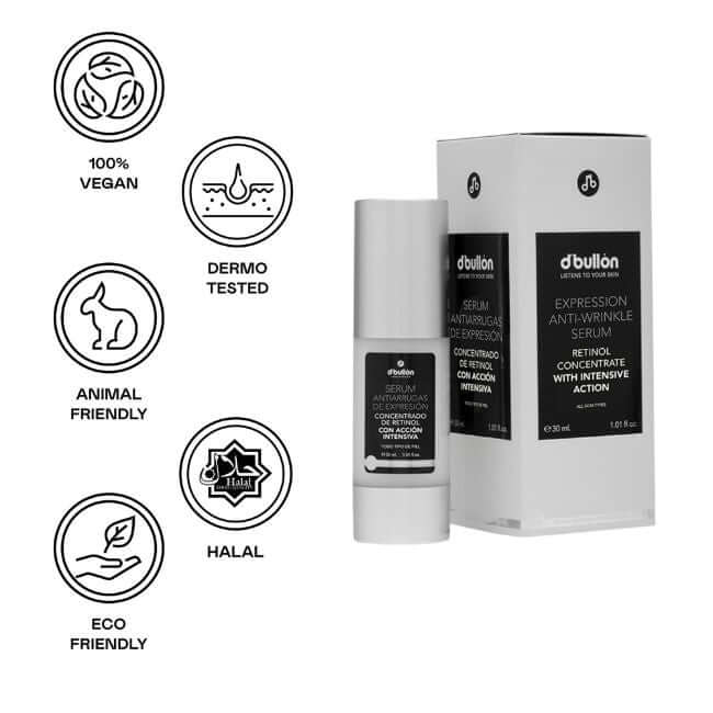 Sérum Facial Antiarrugas de Expresión – Acción Intensiva con Retinol - 30 ml - Montber Professional Brand