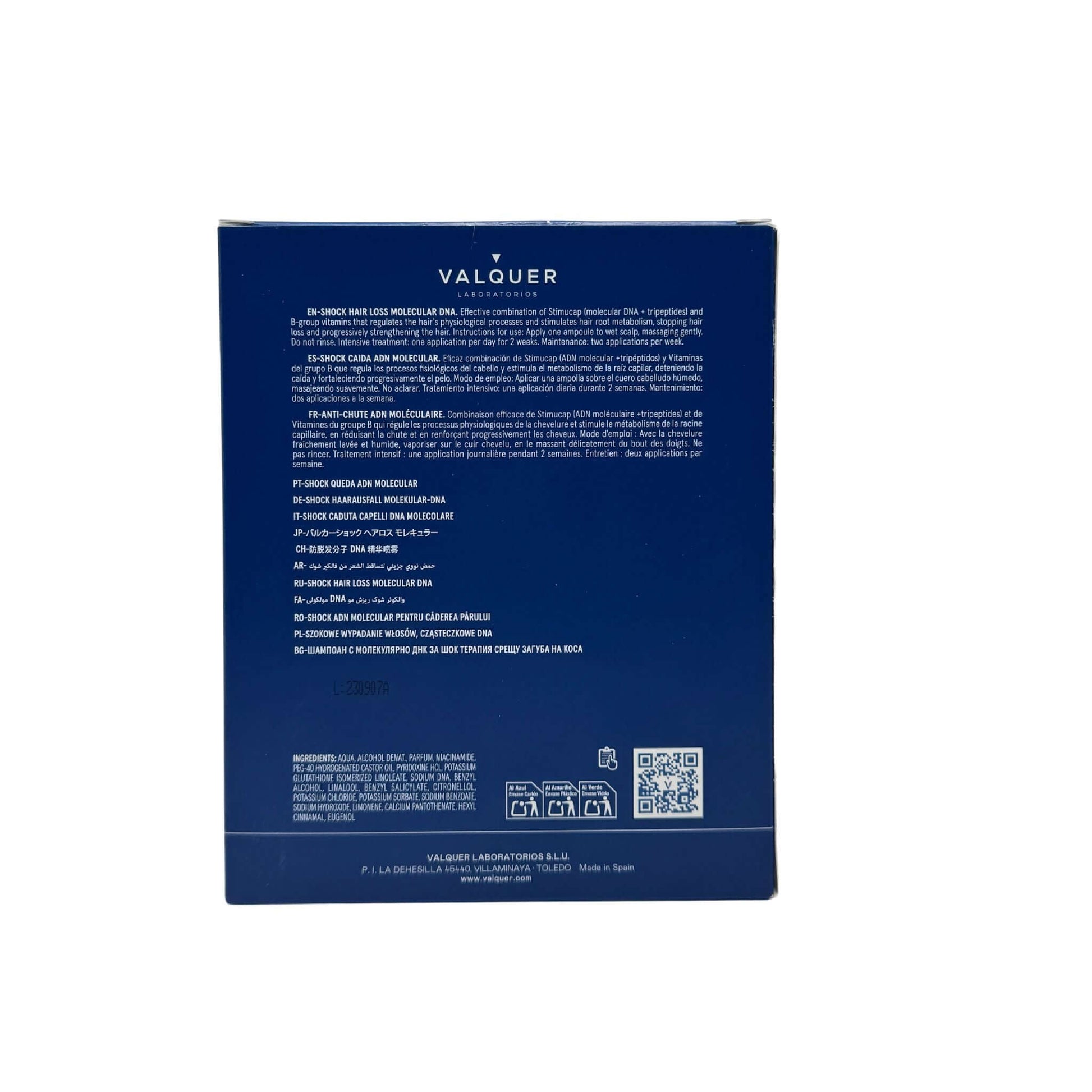 Shock caída ADN Molecular - Loción anticaída cabello - Montber Professional Brand