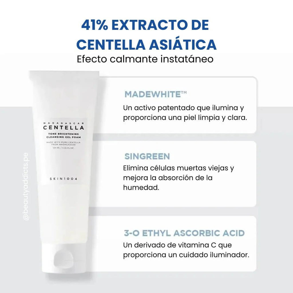 SKIN1004 Centella – Gel Limpiador Iluminador para el Rostro 125 ml - Montber Professional Brand