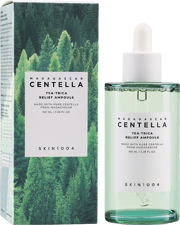 SKIN1004 Centella Tea - Trica Relief Ampoule | Suero Calmante Antiacne K - Beauty (100ml) - Montber Professional Brand