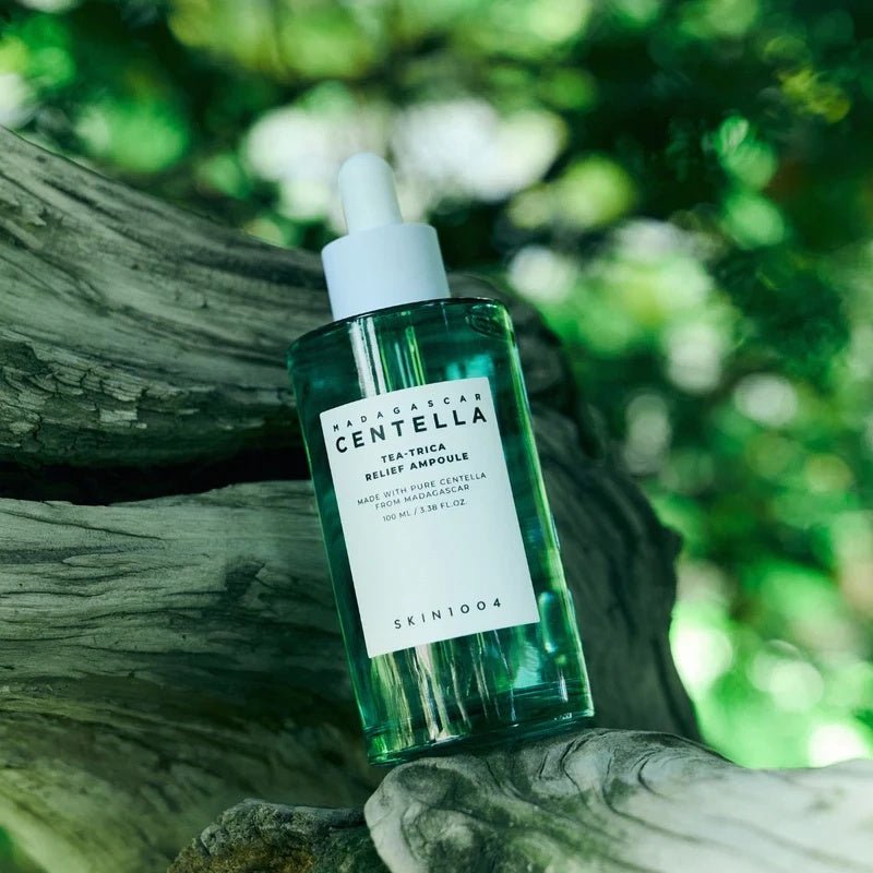 SKIN1004 Centella Tea - Trica Relief Ampoule | Suero Calmante Antiacne K - Beauty (100ml) - Montber Professional Brand