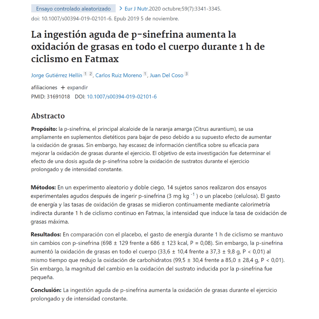 Synephrine Efne (Bitter Orange Ext) Sinefrina 125 Cápsulas