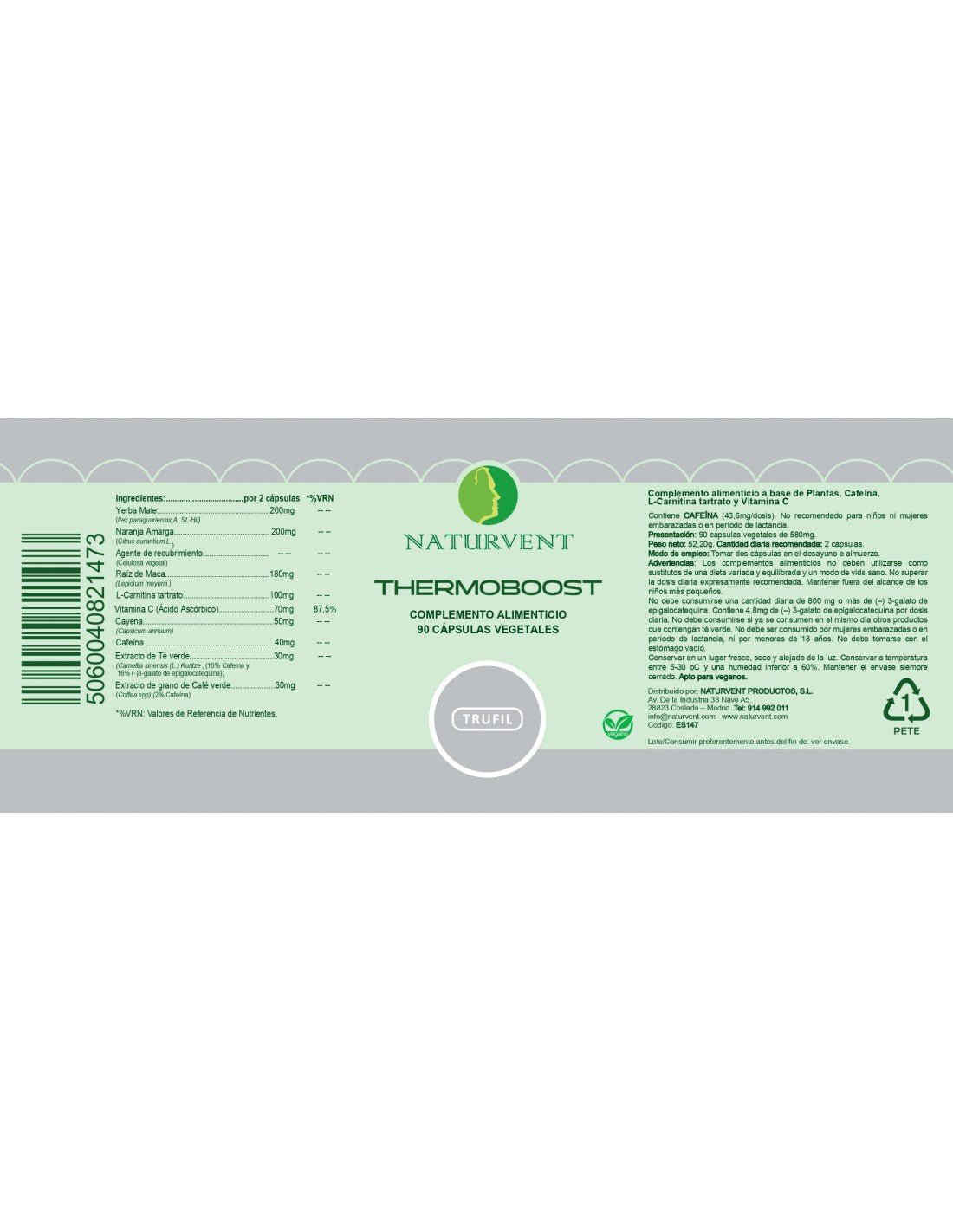 THERMOBOOST Quemagrasa natural para 45 días. Potente y eficaz. - Montber Professional Brand