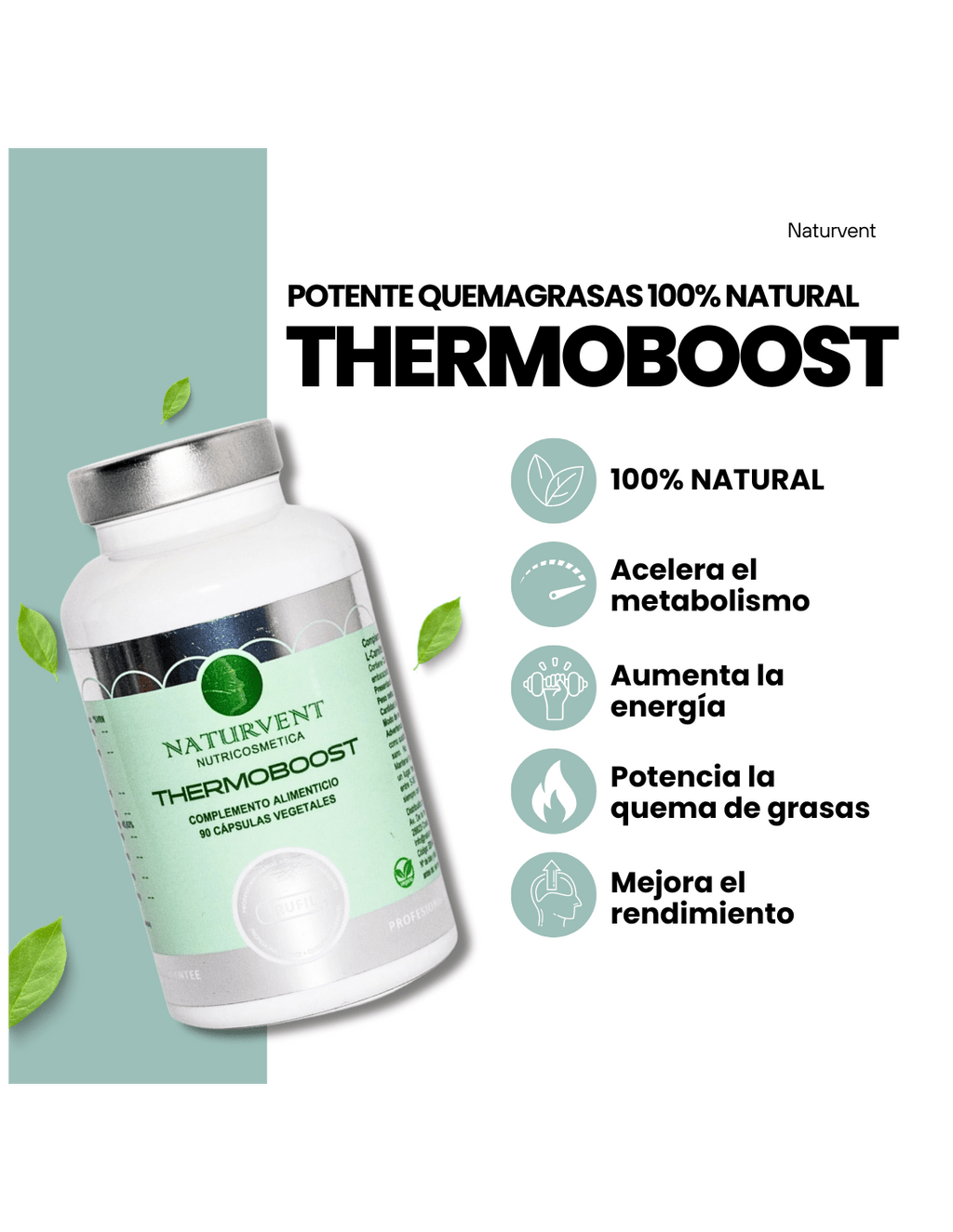 THERMOBOOST Quemagrasa natural para 45 días. Potente y eficaz. - Montber Professional Brand