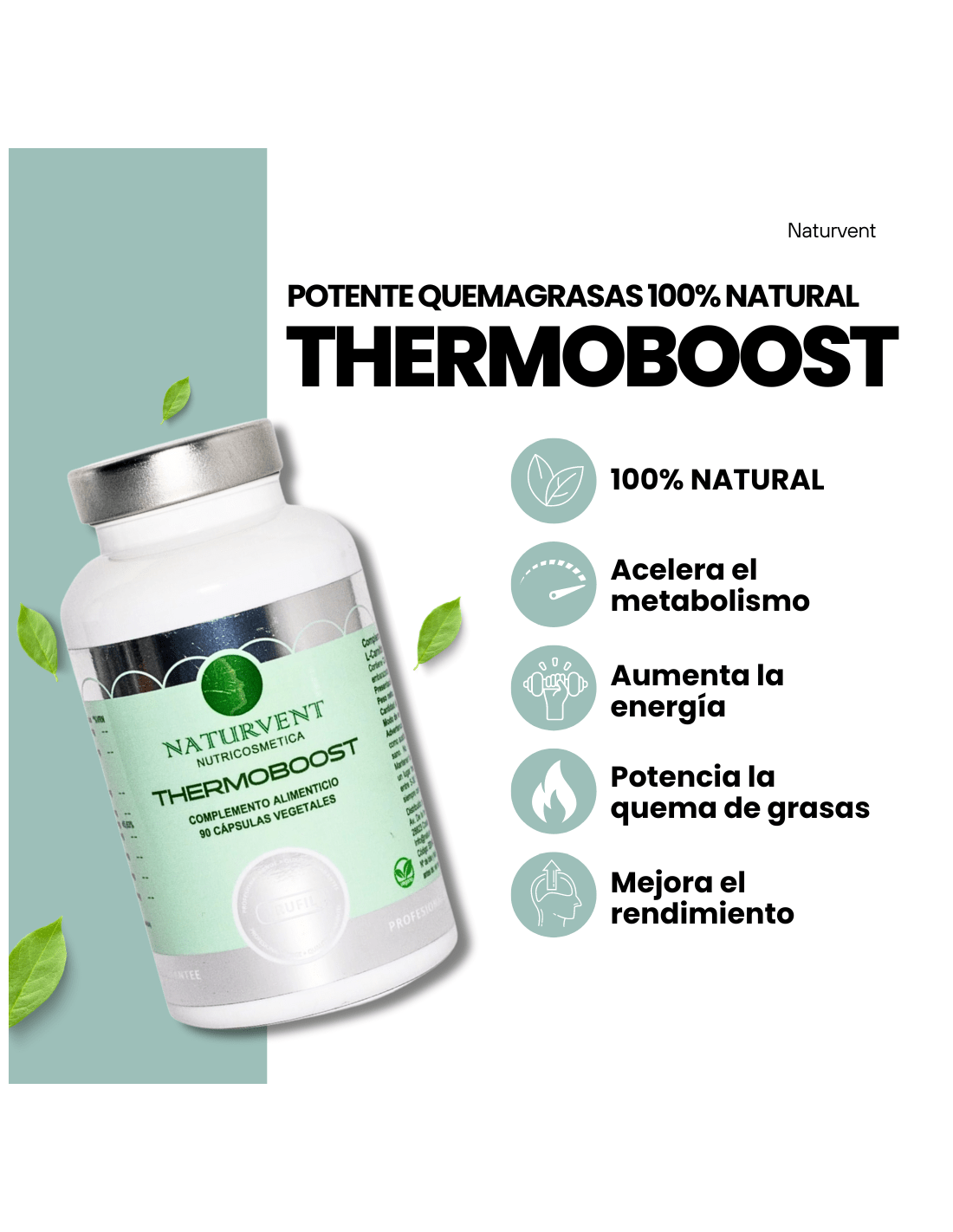THERMOBOOST Quemagrasa natural para 45 días. Potente y eficaz. - Montber Professional Brand