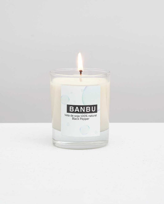 Vela de soja natural BANBU aroma pimienta negra en vaso - imagen 2