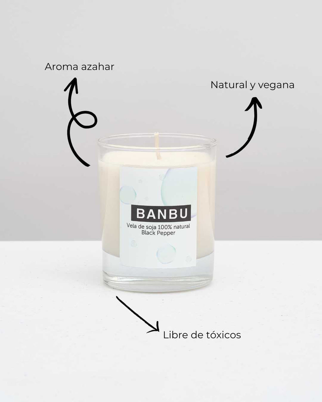 Vela de Soja Natural Aroma Black Pepper - Montber Professional Brand