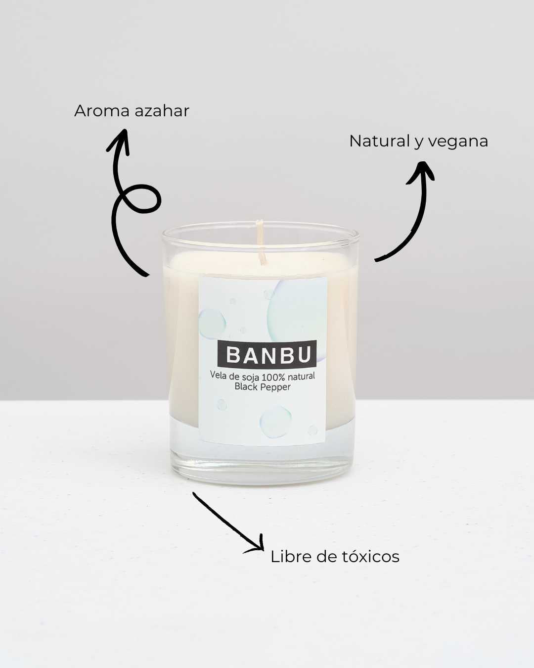 Vela de Soja Natural Aroma Black Pepper - Montber Professional Brand