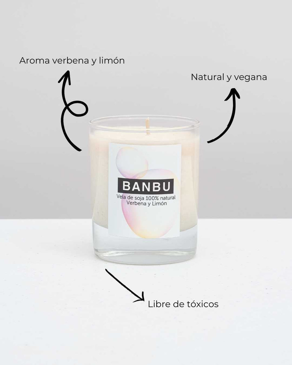 Vela de Soja Natural Aroma Verbena y Limón - Montber Professional Brand