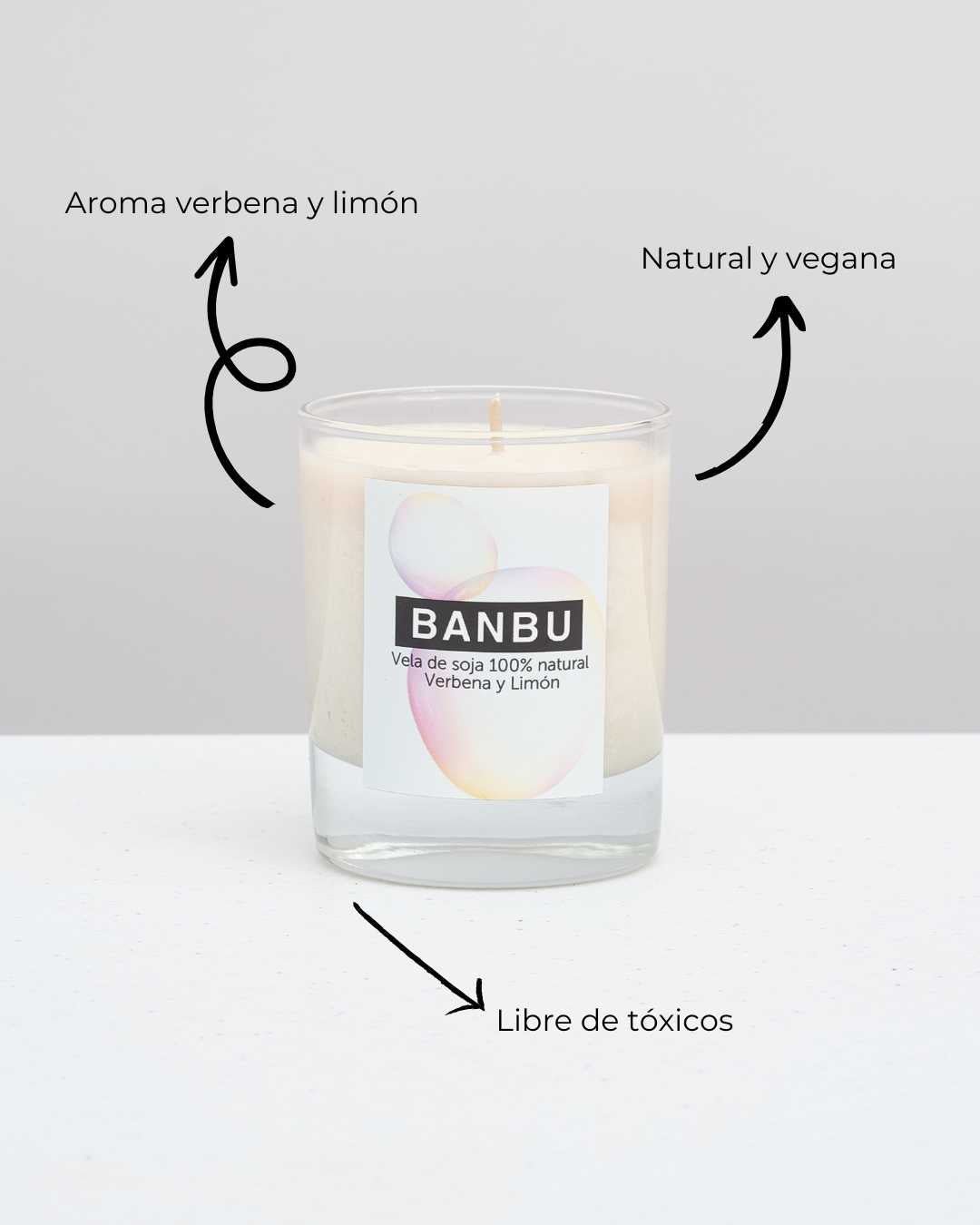 Vela de Soja Natural Aroma Verbena y Limón - Montber Professional Brand