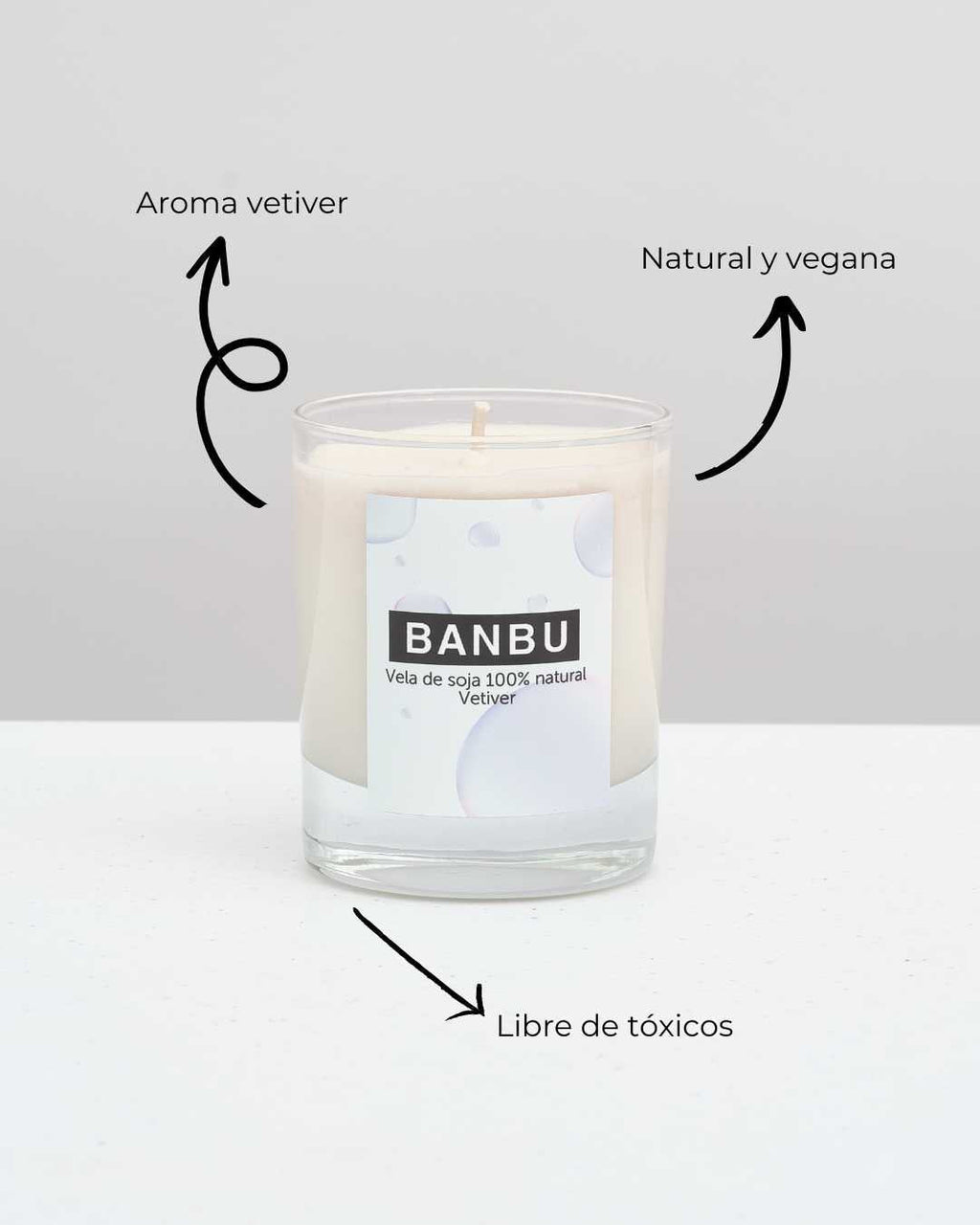 Vela de Soja Natural Aroma Vetiver - Montber Professional Brand