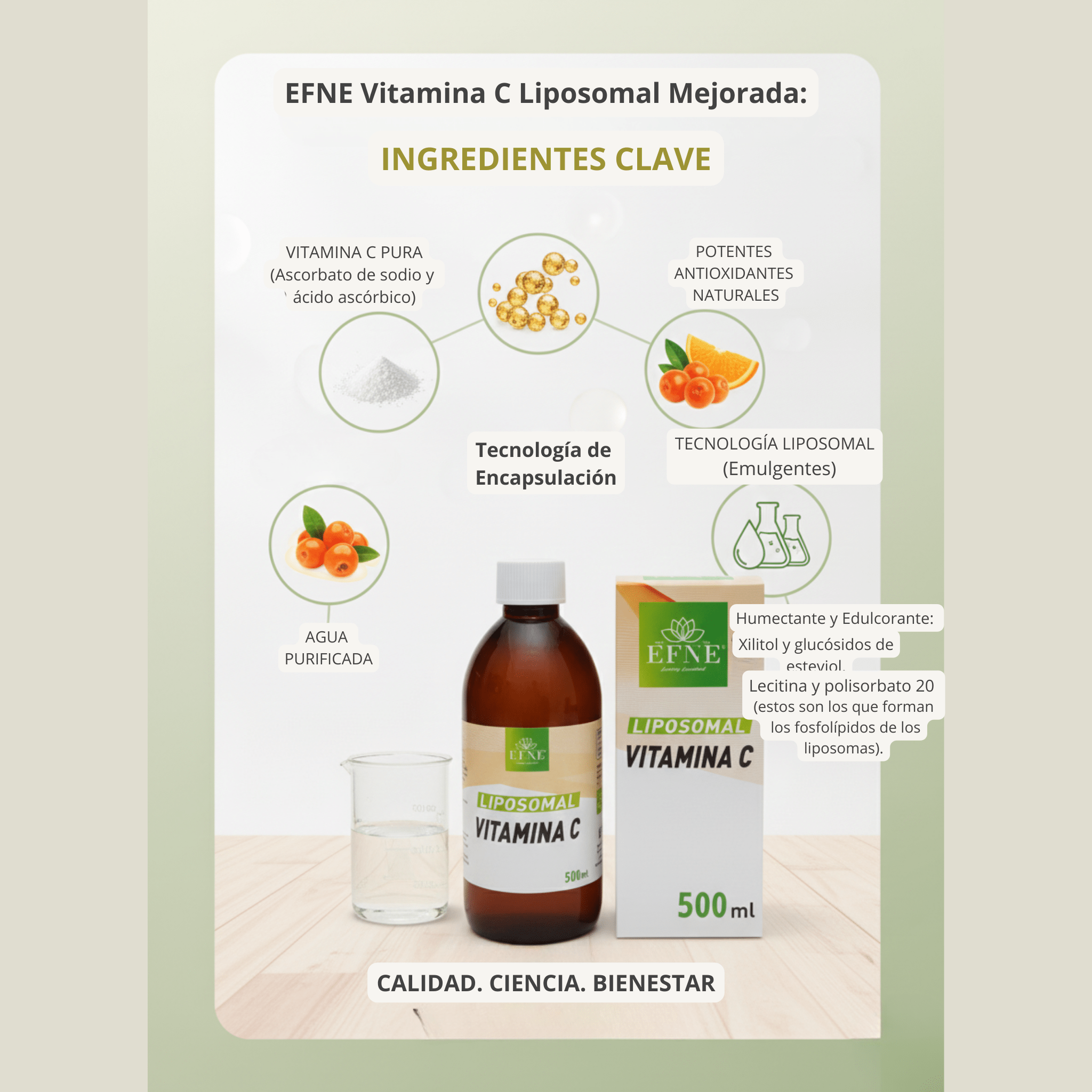 Vitamina C Liposomal EFNE | Fórmula de Oncólogos | 1050mg