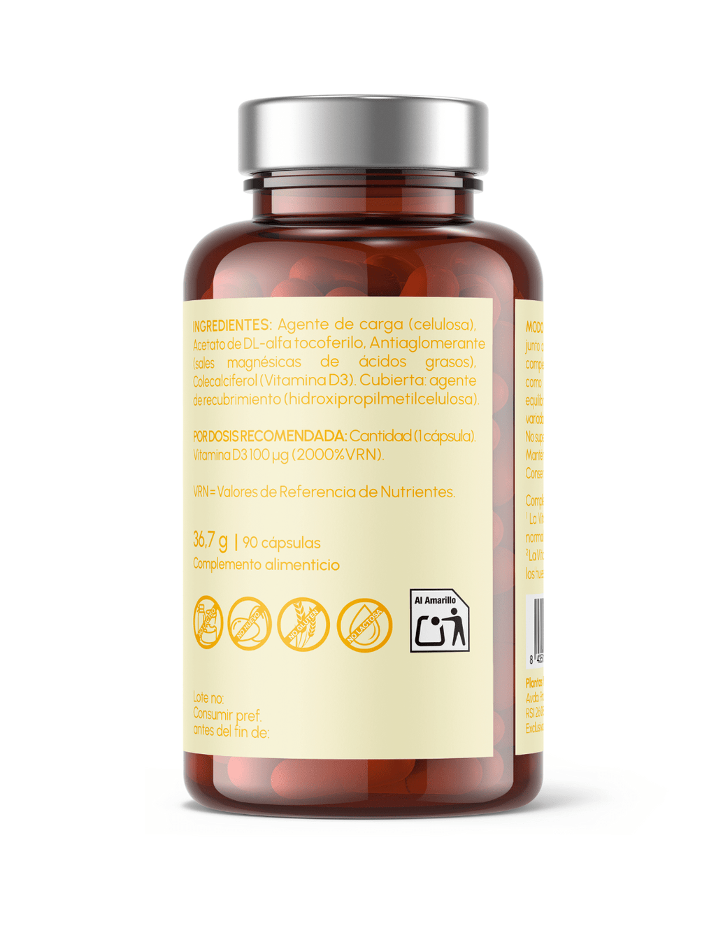 Vitamina D3 4000 UI - Refuerza tus huesos, defensas y articulaciones - Montber Professional Brand