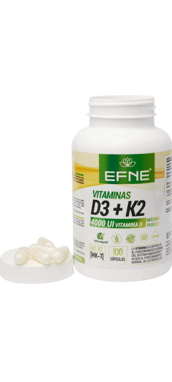 VITAMINA D3 + K2 4000ui con MK - 7 Natural ( Extracto de Natto ) (Sistema inmune Top, Apatía, Cansancio)