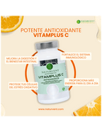 VITAMPLUS C - Vitamina C con complejo vegetal digestivo y antioxidante - 120 cápsulas - Montber Professional Brand