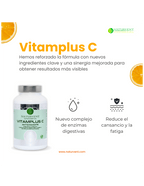 VITAMPLUS C - Vitamina C con complejo vegetal digestivo y antioxidante - 120 cápsulas - Montber Professional Brand